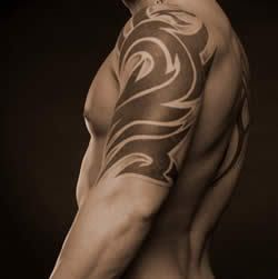 big_arm_tribal tattoo