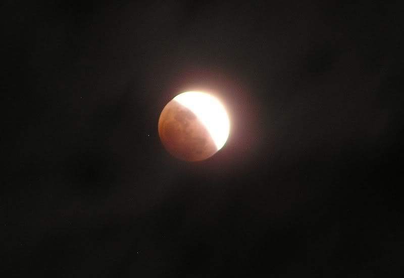 The Durham Bull Pen Tonight's Lunar Eclipse as seen from Durham NC