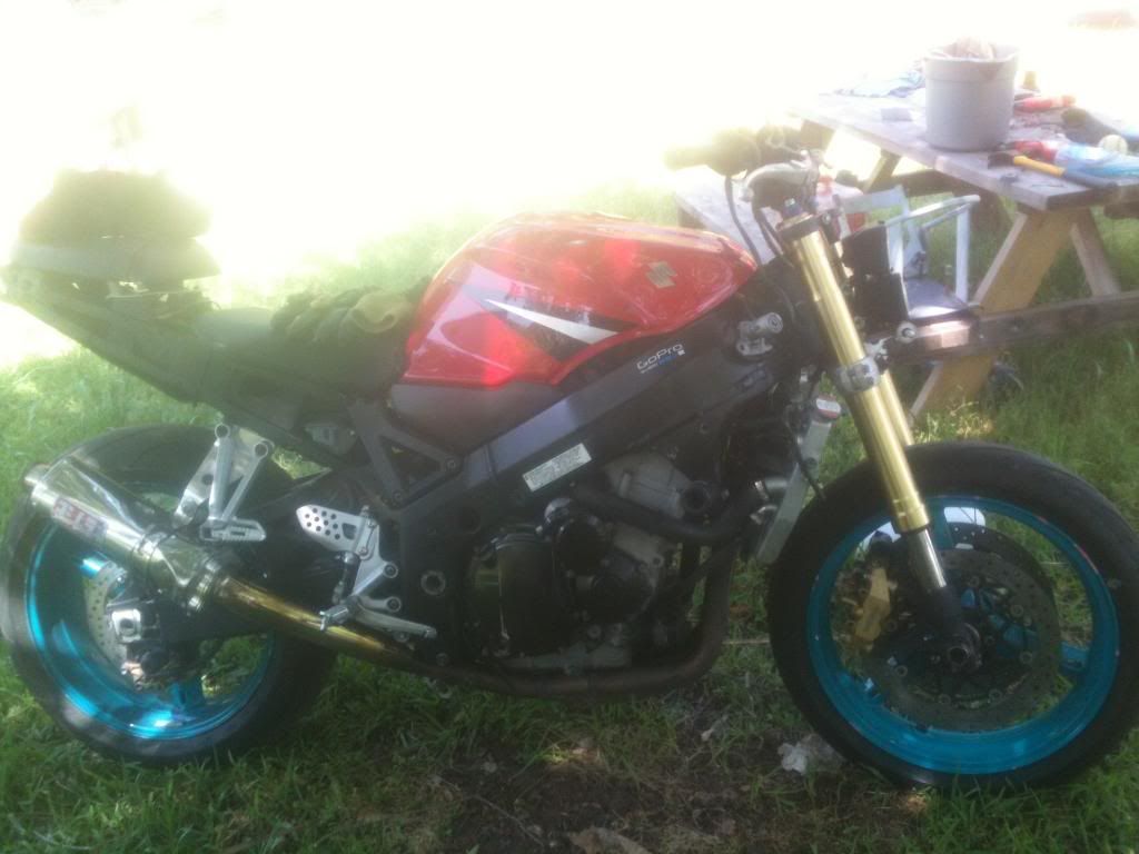 Heres What Ive Got So Far I Replaced The Fuel Tank And Rigged Up A Nos Bottle As My Rad Overflow Also Cleaned Bike Of Lot Junk Still