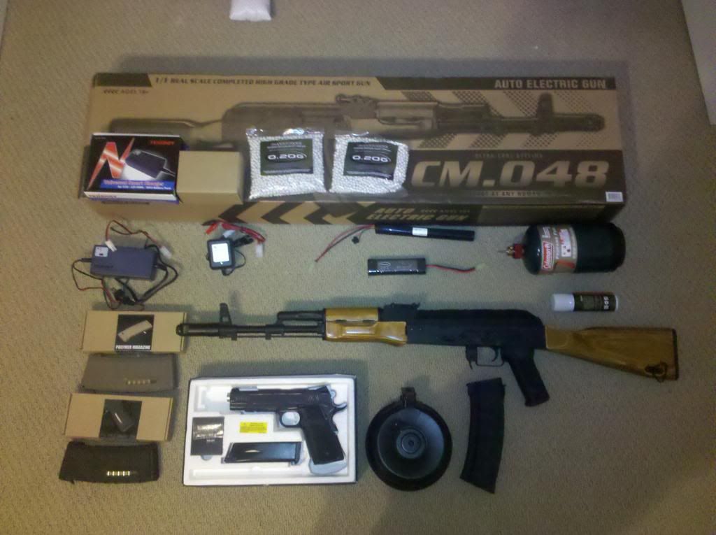 Ultimate Airsoft AK 74 Package! Custom Stamped Steel/Real Wood