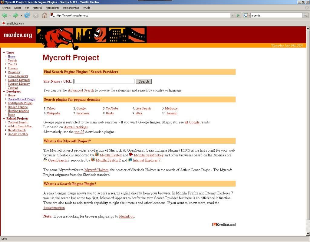 Poringa Search Engine! with Mozilla Firefox