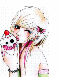 anime girl cupcake