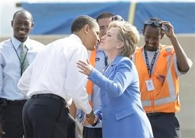 Hillary Clinton and Barack Obama