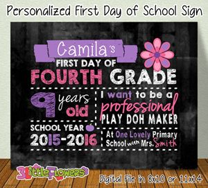 First Day of Chalkboard School Sign