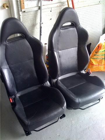 Black RSX Leather Seats MINT with RAILs