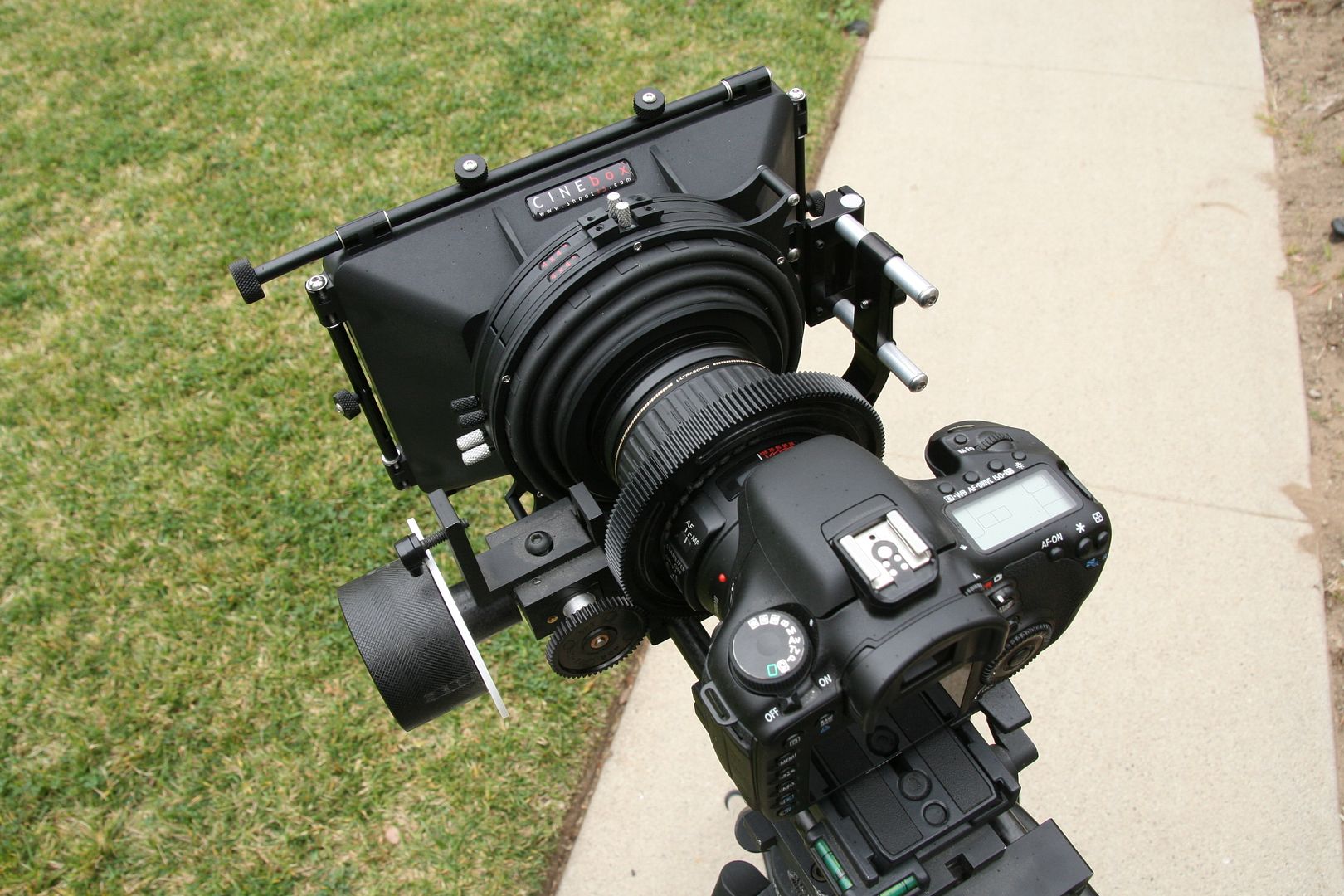 Shoot35,CINEbox,indifocus pro,Indisystem,7D,Canon,black,thumbscrew,filter tray,filter