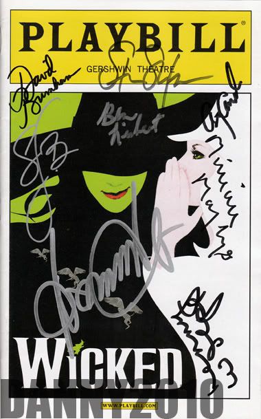 Wicked Autographed Playbill