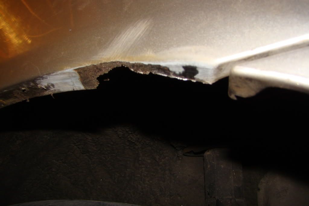 Rear wheel well rust