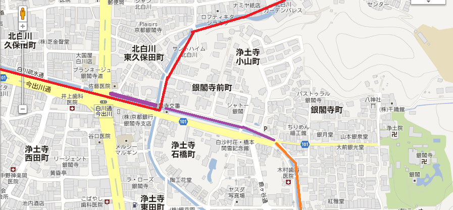 京都白川疏水櫻花地圖