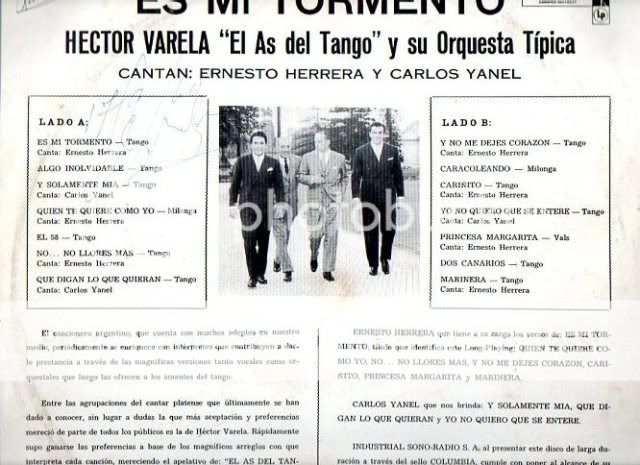 LP Hector Varela y su Orquesta Típica Es Mi Tormento  