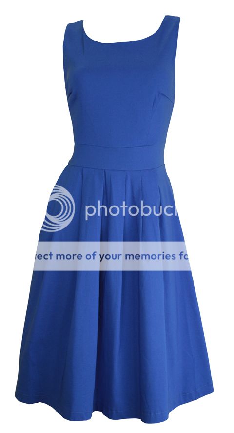 Classic Blue 50s Style Day Dress Kimberley Size 14 New