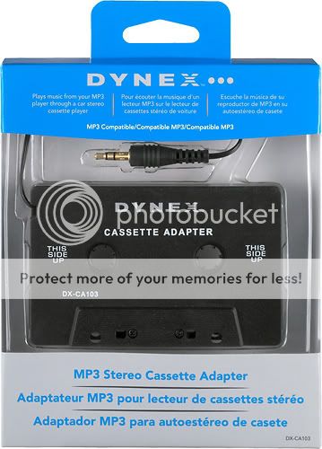 Dynex Car Stereo Cassette Adapter Apple iPod  Player DX CA103 w/3 