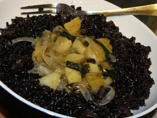 Forbidden Rice topped with Miso Potato Stew picture, by Jason Hodge