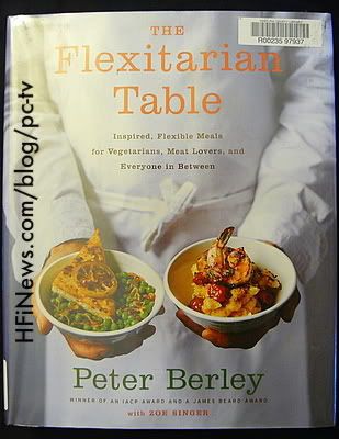 HFiNews.com photo of the book The Flexitarian Table, by Peter Berley, taken by Jason A. Hodge