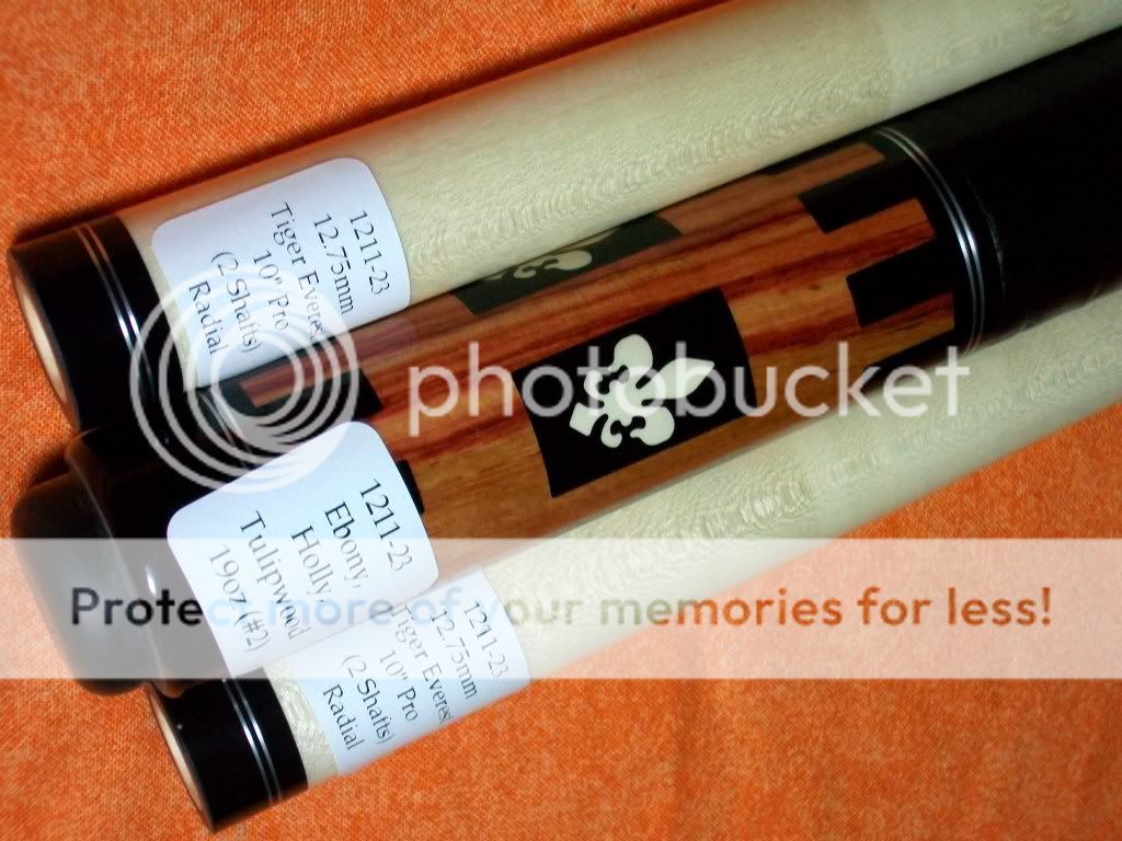 Jacoby Rare Nice Custom Pool Cue 2 Shafts Leather Sharp Splice Points 