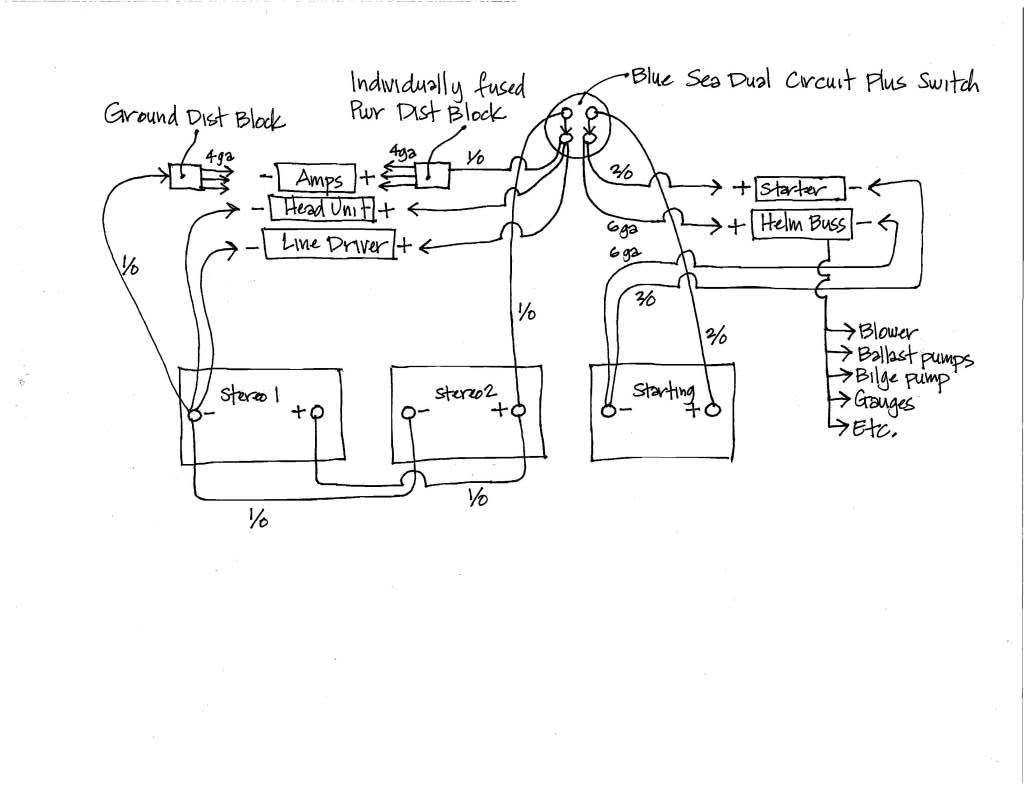 Wiring Diagram for Blue Sea Add A Battery (Switch + ACR Combo)